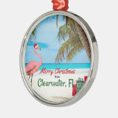 Frohe Weihnachten von Clearwater, FL Ornament Aus Metall (Links)