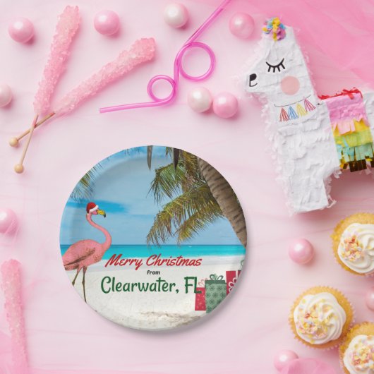 Frohe Weihnachten von Clearwater, FL Pappteller (Party)