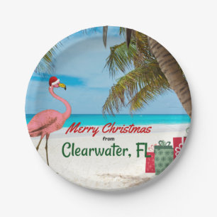 Frohe Weihnachten von Clearwater, FL Pappteller