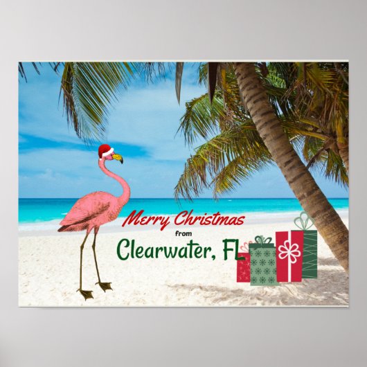 Frohe Weihnachten von Clearwater, FL Poster (Vorne)