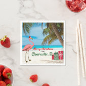 Frohe Weihnachten von Clearwater, FL Serviette (Beispiel)