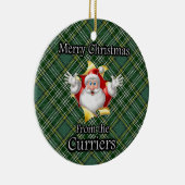 Frohe Weihnachten von Currie Currier Clan Keramik Ornament (Rechts)