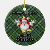 Frohe Weihnachten von Currie Currier Clan Keramik Ornament (Hinten)