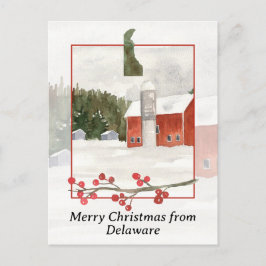 Frohe Weihnachten von Delaware Farm Red Barn Silo