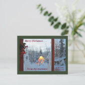 Frohe Weihnachten Von den Gärten Winterurlaub Postkarte (Stehend Vorderseite)