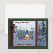 Frohe Weihnachten Von den Gärten Winterurlaub Postkarte (Vorne/Hinten)