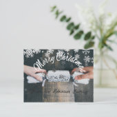 Frohe Weihnachten von den Name-Postkarten Postkarte (Stehend Vorderseite)