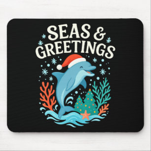 Frohe Weihnachten von den tiefen Ozeanen und Grüße Mousepad