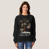 FROHE WEIHNACHTEN von den TRÄGHEITS-POLE-Frauen Sweatshirt (Vorne ganz)