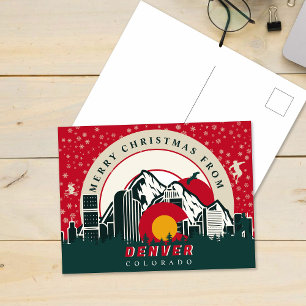 Frohe Weihnachten von Denver Colorado Souvenirs Postkarte