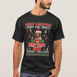 Frohe Weihnachten von der Bretagne Hund Mama jeder T-Shirt