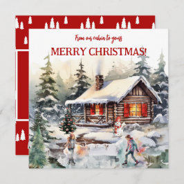 Frohe Weihnachten von der Cabin Flat Holiday Card