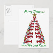 Frohe Weihnachten von der EastCoast Postkarte (Vorne/Hinten)