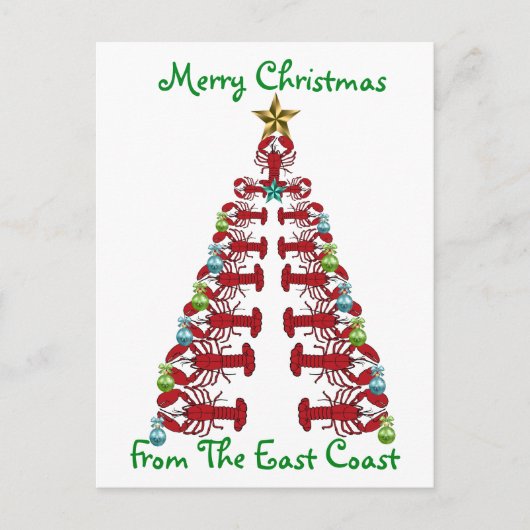 Frohe Weihnachten von der EastCoast Postkarte (Vorderseite)