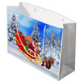 FROHE WEIHNACHTEN VON DER EULE VON US! GROßE GESCHENKTÜTE (Rückseite Schrägansicht)