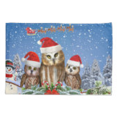 FROHE WEIHNACHTEN VON DER EULE VON US! KISSENBEZUG (Rückseite)