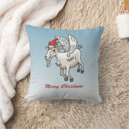 Frohe Weihnachten von der Fliegenden Ziege Kissen