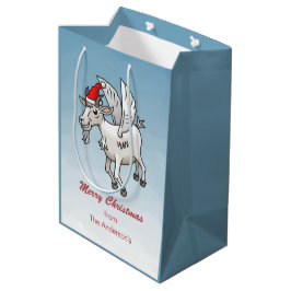 Frohe Weihnachten von der fliegenden Ziege Mittlere Geschenktüte