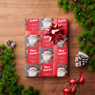 Frohe Weihnachten von der Katze mit dem Weihnachts Geschenkpapier