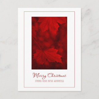Frohe Weihnachten von der neuen Adresse Postkarte