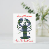 Frohe Weihnachten von der Ostküstenpostkarte (Stehend Vorderseite)
