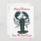 Frohe Weihnachten von der Ostküstenpostkarte (Vorne/Hinten)