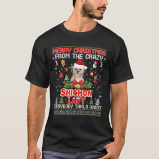 Frohe Weihnachten von der Shichon Dog Lady Everybo T-Shirt