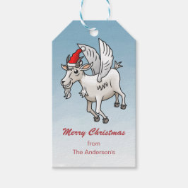 Frohe Weihnachten von der Ziege Geschenkanhänger