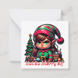 Frohe Weihnachten von diesem kleinen Grumpy Elf Mitteilungskarte