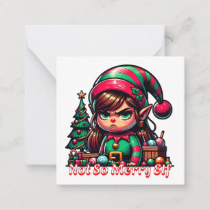 Frohe Weihnachten von diesem kleinen Grumpy Elf Mitteilungskarte