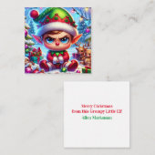 Frohe Weihnachten von diesem kleinen Grumpy Elf Mitteilungskarte (Vorne/Hinten)