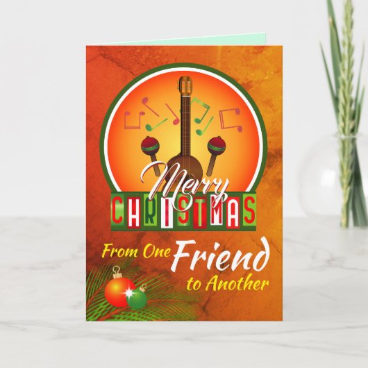 Frohe Weihnachten von einem Freund zu einem andere (Vorderseite)