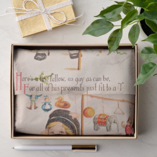 Frohe Weihnachten von Ellen Clapsaddle Seidenpapier (Geschenk)