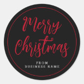 Frohe Weihnachten von Firmennamen Aufkleber (Vorderseite)