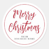 Frohe Weihnachten von Firmennamen Aufkleber (Vorderseite)