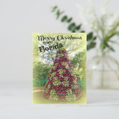 Frohe Weihnachten von Florida Bromeliad Tree Postkarte (Stehend Vorderseite)