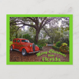 Frohe Weihnachten von Florida Classic Car Bok Towe Postkarte