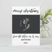 Frohe Weihnachten von Future Mr. & Mrs., BW Foto (Stehend Vorderseite)