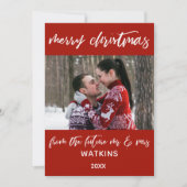 Frohe Weihnachten von Future Mr. & Mrs. Foto Red (Vorderseite)