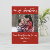 Frohe Weihnachten von Future Mr. & Mrs. Foto Red (Stehend Vorderseite)
