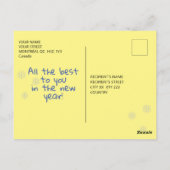 Frohe Weihnachten von Griffintown Postcard Postkarte (Rückseite)