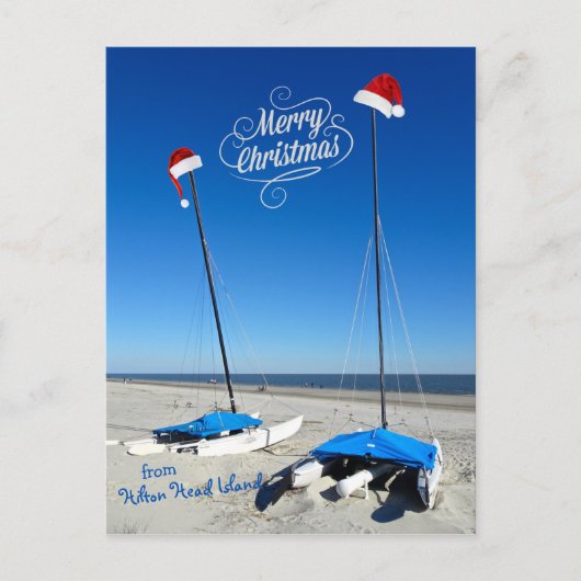 Frohe Weihnachten von Hilton Head Island Coastal Postkarte (Vorderseite)