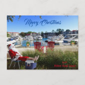 Frohe Weihnachten von Hilton Head SC Harbour Town Postkarte (Vorderseite)