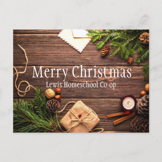 Frohe Weihnachten von Homeschool Co op Postkarte (Vorderseite)
