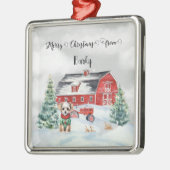 Frohe Weihnachten von Hundes Name Ornament Aus Metall (Links)