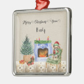 Frohe Weihnachten von Hundes Name Ornament Aus Metall (Links)