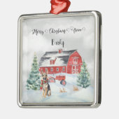 Frohe Weihnachten von Hundes Name Ornament Aus Metall (Links)