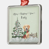 Frohe Weihnachten von Hundes Name Ornament Aus Metall (Links)