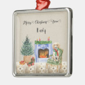 Frohe Weihnachten von Hundes Name Ornament Aus Metall (Links)
