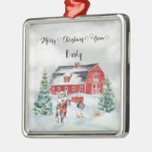 Frohe Weihnachten von Hundes Name Ornament Aus Metall (Links)